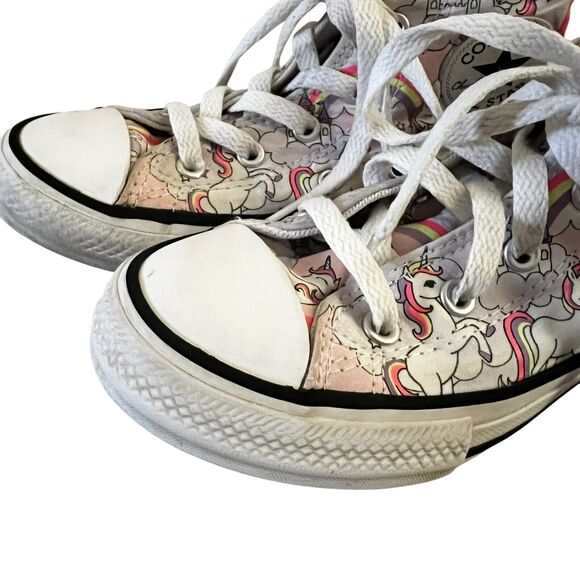 Converse All Star Sneakers Girls Size 13 High Top Rainbows Unicorns Toddler - Picture 3 of 12